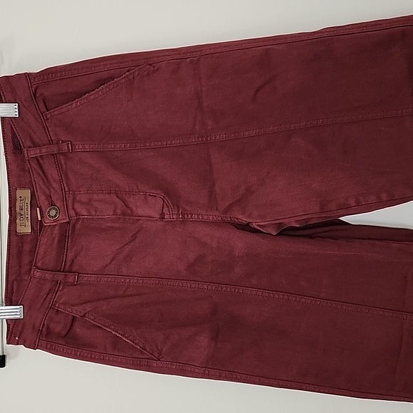 Judy BlueHigh Waist Burgundy Front Seam Straight Leg Jean Size 728 - Picture 5 of 16